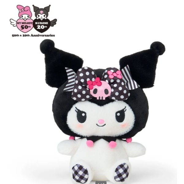Sanrio My Melody 50th × Kuromi 20th S絨毛玩偶 美樂蒂/酷洛米