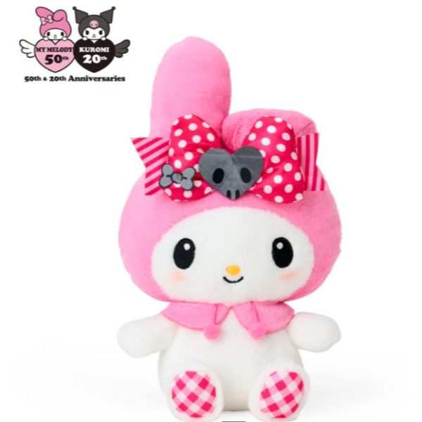 Sanrio My Melody 50th × Kuromi 20th S絨毛玩偶 美樂蒂/酷洛米