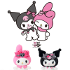 Sanrio My Melody 50th × Kuromi 20th S絨毛玩偶 美樂蒂/酷洛米
