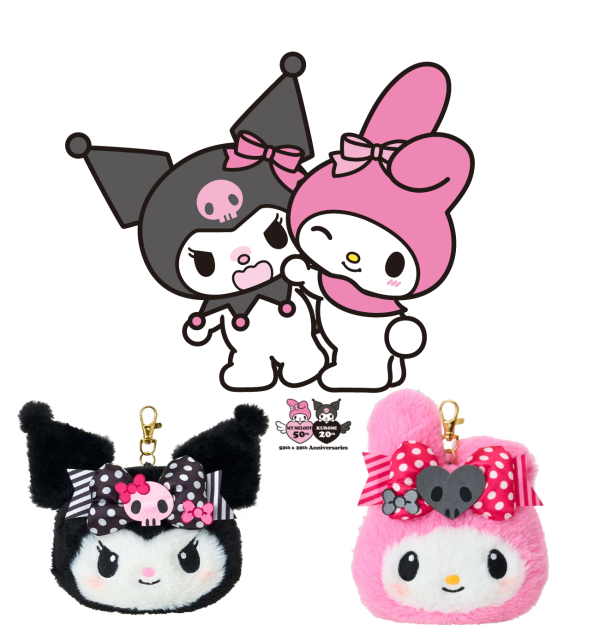 Sanrio My Melody 50th × Kuromi 20th 絨毛造型 悠遊卡／IC卡收納夾